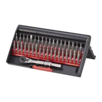 Bit-replaceable Precision Mini Ratchet Screwdriver (36-pc bit set) No.MR36Bit-replaceable Precision Mini Ratchet Screwdriver (36-pc bit set)