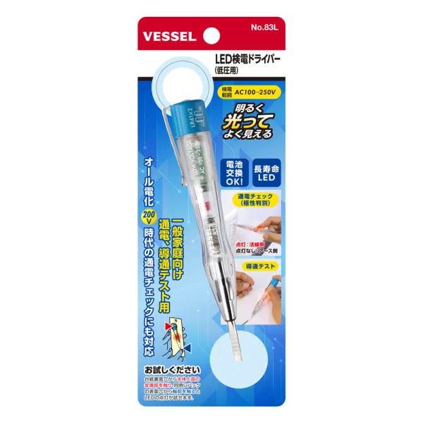 LED Voltage Detection Screwdriver No.83L(for Low voltage)