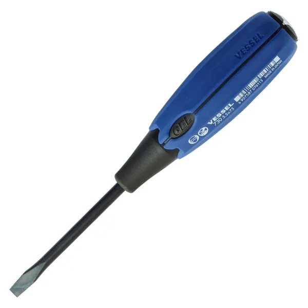 Super Cushion Tang-Thru Screwdriver No.730(Slotted 5.5 x 75)