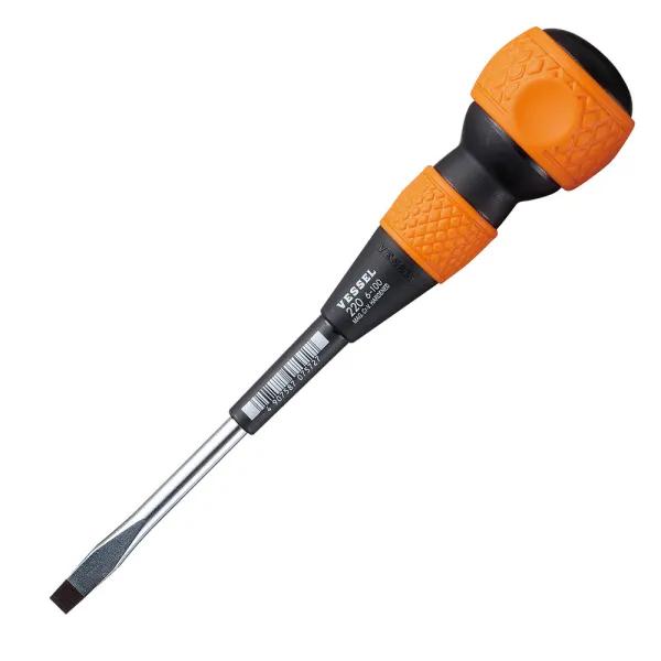 Ball-Grip Screwdriver No.220(Slotted 6 x 100)