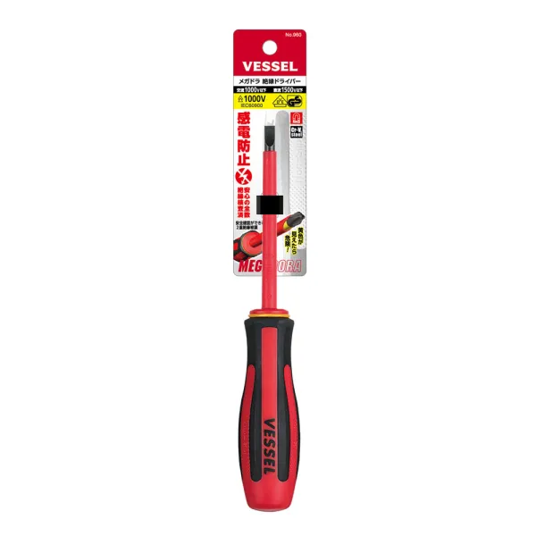 MEGADORA Insulated Screwdriver No.960(Slotted 1.0 x 6 x 100)