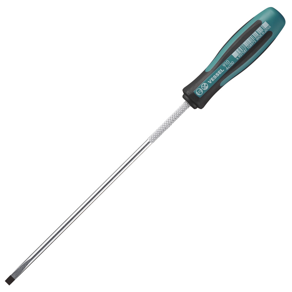 MEGADORA Thin Shank Screwdriver No.910(Slotted 4 x 150)